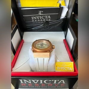 Rare Invicta 52mm Men's Reserve AKULA SWISS MADE Chrono Silver Dial Watch
